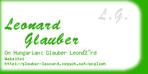 leonard glauber business card